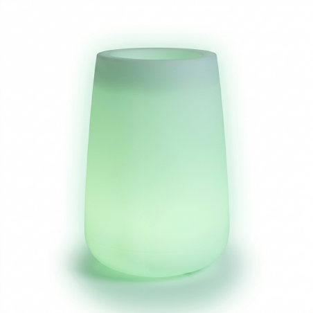 Vaso in Polimero Monacis Goccia Top Bright Luce Verde diam. 43- h 75cm.