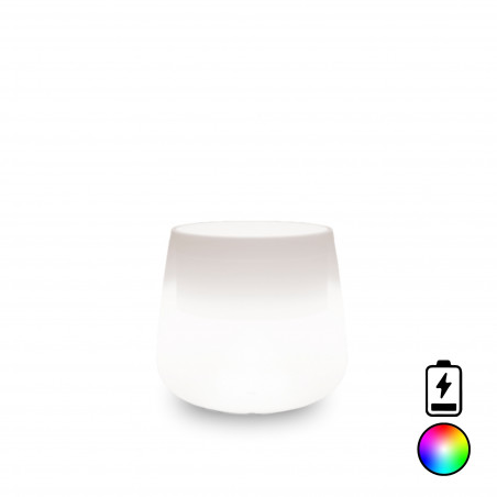 Vaso in Polimero Monacis Goccia Top Cromia Luce Multicolore con Batteria diam. 43- h 75cm.