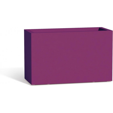 Vaso Fioriera moderna di design 80x35 H50 in polimero viola resistente per interno ed esterno - Made in Italy - Monacis