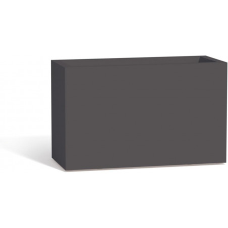 Vaso Fioriera moderna di design 80x35 H50 in polimero antracite resistente per interno ed esterno - Made in Italy - Monacis