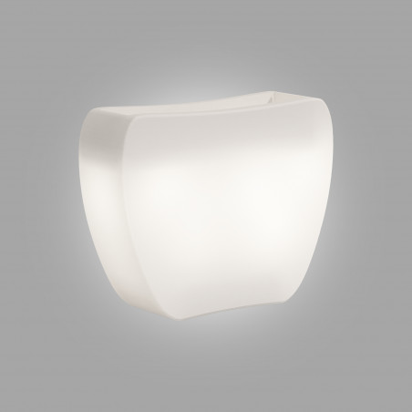 Heart Bright White Light Vase in Monacis Polymer - 100X30X80 H