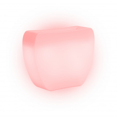 Heart Bright Red Light Vase in Monacis Polymer - 100X30X80 H