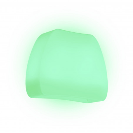 Vaso luminoso moderno di design 57x31 H80 in polimero resistente con LED verde per interno ed esterno - Made in Italy - Monacis