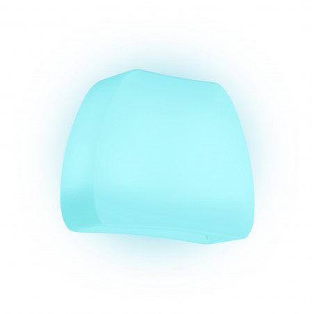 Vaso luminoso moderno di design 57x31 H80 in polimero resistente con LED blu per interno ed esterno - Made in Italy - Monacis