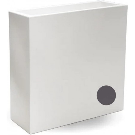 Vaso Fioriera alta moderna di design 90x30 H80 in polimero grigio resistente per interno ed esterno - Made in Italy - Monacis