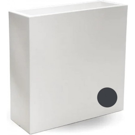 Vaso Fioriera alta moderna di design 90x30 H80 in polimero antracite resistente per interno ed esterno - Made in Italy - Monacis