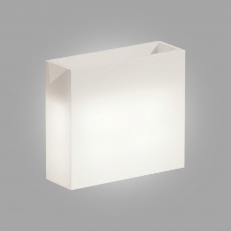 Vaso Fioriera luminosa alta moderna di design 90x30 H80 in polimero resistente con LED bianco per interno ed esterno - Made in Italy - Monacis