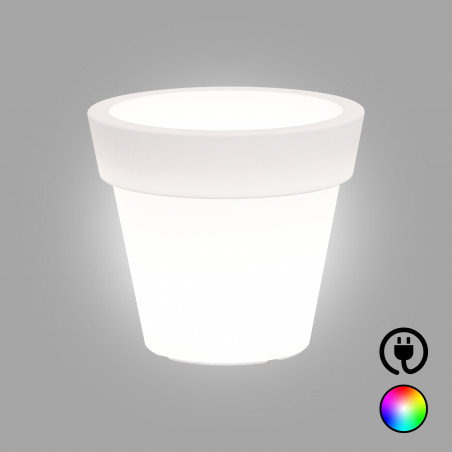 Light Vase in Polymer Monacis Gemma Bright Led Multicolor with Cable - Ø 80 cm. - h 70cm.
