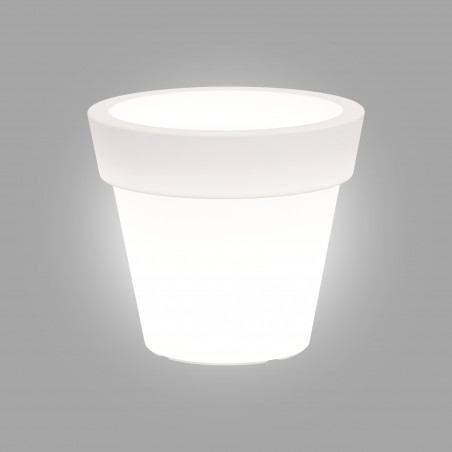 Light Vase in Polymer Monacis Gemma Bright White Light - Ø 80 cm. - h 70cm.