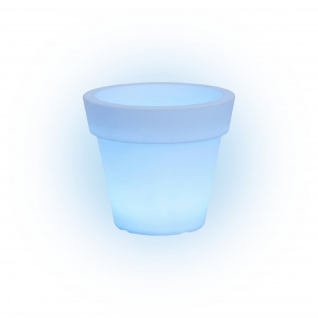 Light Vase in Polymer Monacis Gemma Bright Light Blue - Ø 50 cm. - h 44cm.