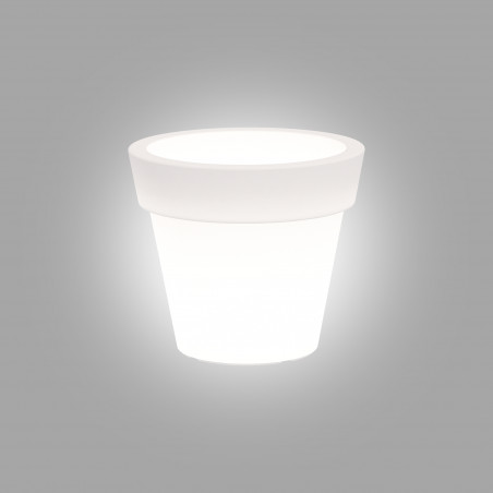 Light Vase in Polymer Monacis Gemma Bright White Light - Ø 50 cm. - h 44cm.