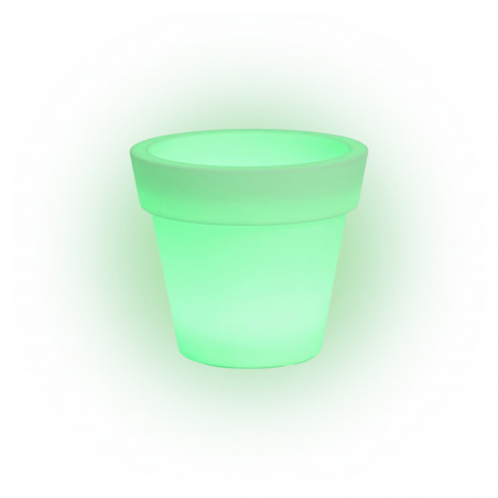 Luce Vase in Polymer Monacis Gemma Bright Light Green - Ø 50 cm. - h 44cm.