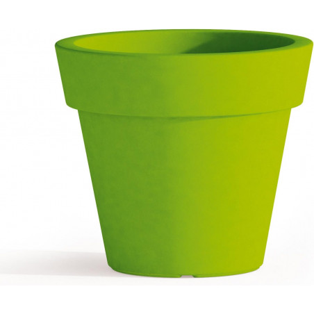 Vaso XXL moderno di design Ø110 H95 in polimero verde resistente per interno ed esterno - Made in Italy - Monacis