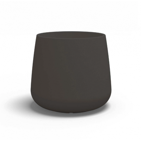 Vaso moderno di design GOCCIA 75 Ø73 H60 in polimero antracite resistente per interno ed esterno - Made in Italy - Monacis