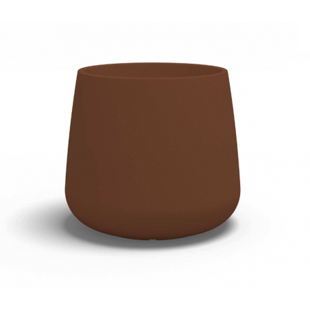 Vaso moderno di design GOCCIA 75 Ø73 H60 in polimero bronzo resistente per interno ed esterno - Made in Italy - Monacis