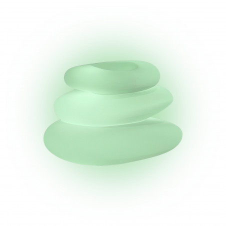 Eden Bright Light Green Vase in Monacis Polymer - Cm 75X62X47 H