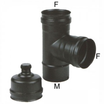 Elbow T Inox 10 Mff Black Cap Pellet 300 Maral