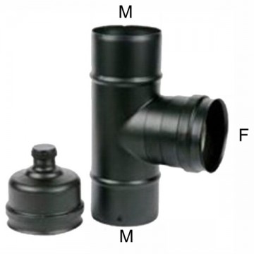 Elbow T Inox 10 Mfm Black Cap Pellet 300 Maral