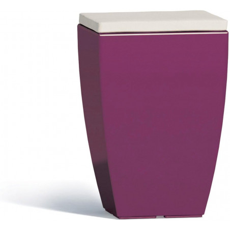 Pouf Comfy Fine Purple en Monacis Polymer - Cm 33X33X55H