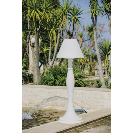 Lampada da terra di design H180 in polimero luce bianca per interno ed esterno - Made in Italy - Monacis