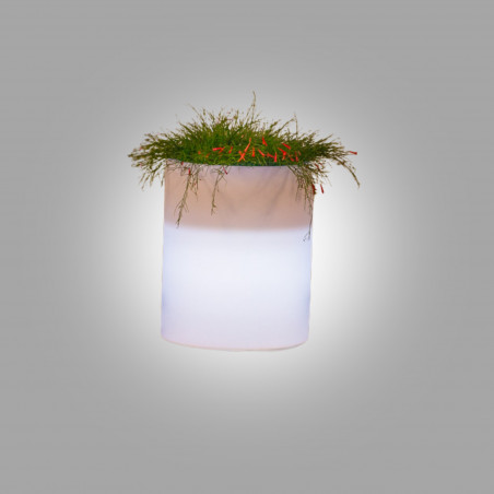 Vase Luce in Polymer Monacis Venusio Bright - Ø 40 cm. - h 50cm. White light