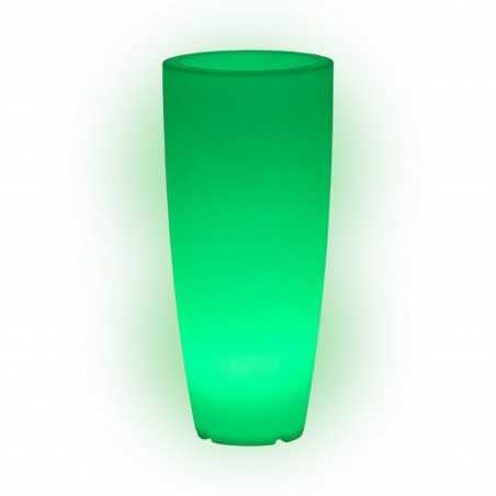 Light Vase in Polymer Monacis Stilo Round Top Bright - Ø 40 cm. - h 90 cm. Green light