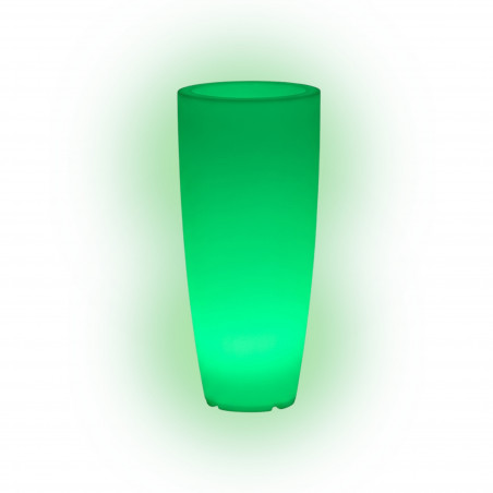 Light Vase in Polymer Monacis Stilo Round Bright - Ø 33 cm. - h 70cm. Green light