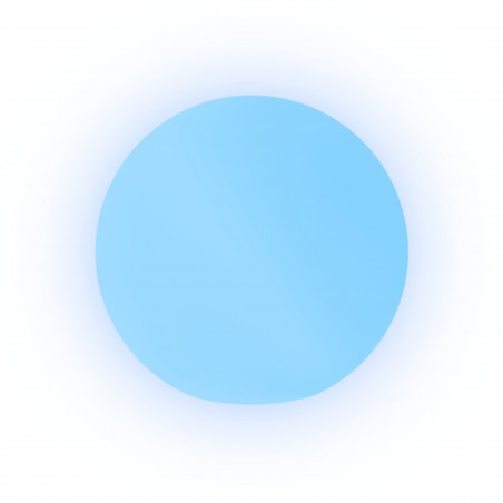 Lampada sfera di design Ø70 in polimero luce blu per interno ed esterno - Made in Italy - Monacis