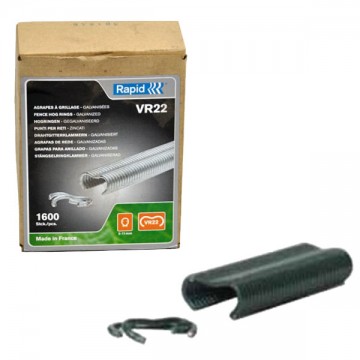 Green plastic-coated mesh staples pcs.1600 Vr22 Rapid