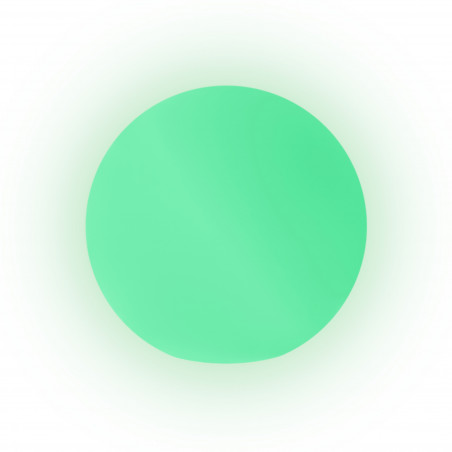 Lampada sfera di design Ø70 in polimero luce verde per interno ed esterno - Made in Italy - Monacis