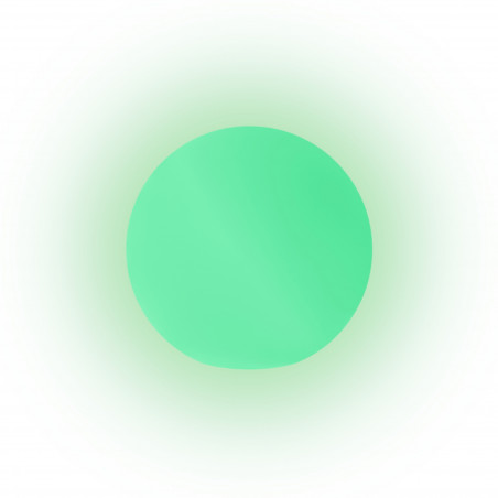 Lampada sfera di design Ø50 in polimero luce verde per interno ed esterno - Made in Italy - Monacis