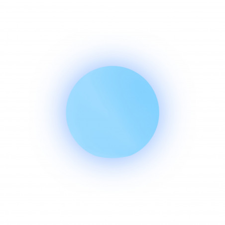 Lampada sfera di design Ø40 in polimero luce blu per interno ed esterno - Made in Italy - Monacis