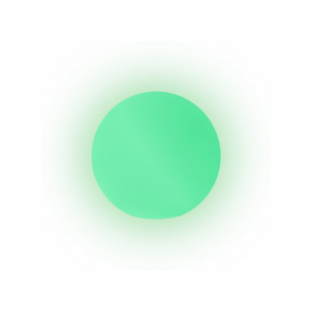 Lampada sfera di design Ø40 in polimero luce verde per interno ed esterno - Made in Italy - Monacis