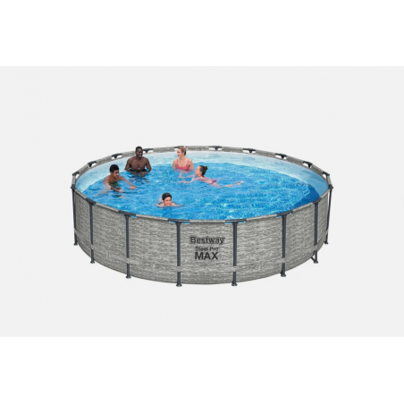 Piscina tonda Steel Pro Max Bestway Ø 5,49 × 1,22 m – Frame pool completa
