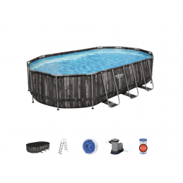 Piscina Ovale effetto legno...