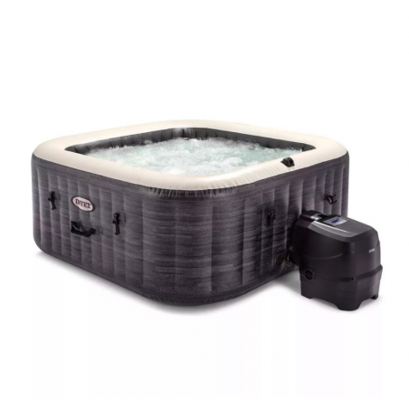 Spa gonfiabile idromassaggio quadrata 4 posti con WiFi e luce LED, 211x211x71 cm riscaldamento 40°C per esterno - Intex
