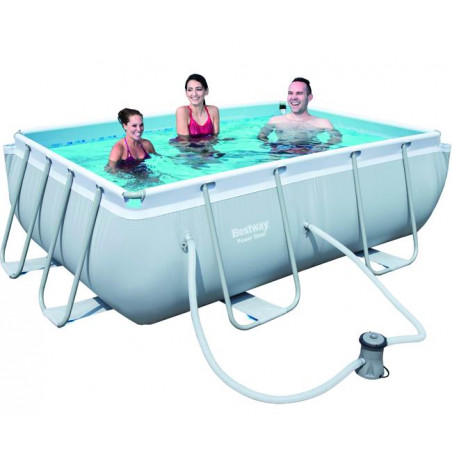Piscina fuori terra rettangolare Bestway Power Steel 282x196x84 cm con filtro a cartuccia e ChemConnect