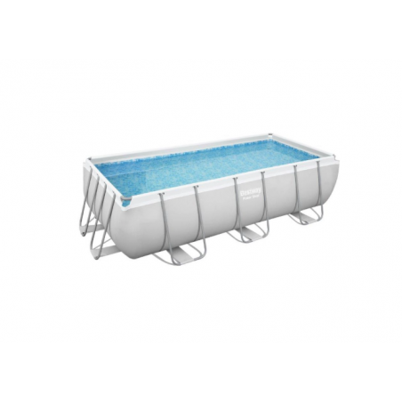 Piscina fuori terra rettangolare Bestway Power Steel 404x201x100 cm con filtro a cartuccia, scaletta e ChemConnect