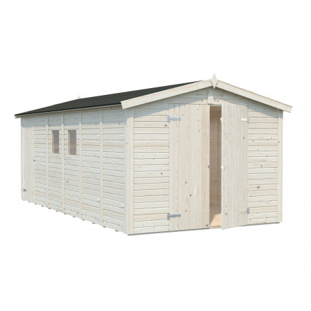 Casetta da giardino in legno 273x550 cm con doppia porta e porta laterale 14,7 m² – Esterni da Vivere