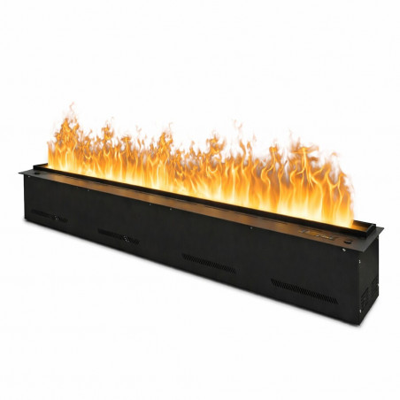 Camino elettrico a vapore acqueo 3D da incasso 150 cm, effetto fiamma LED con telecomando e comandi vocali - Divina Fire