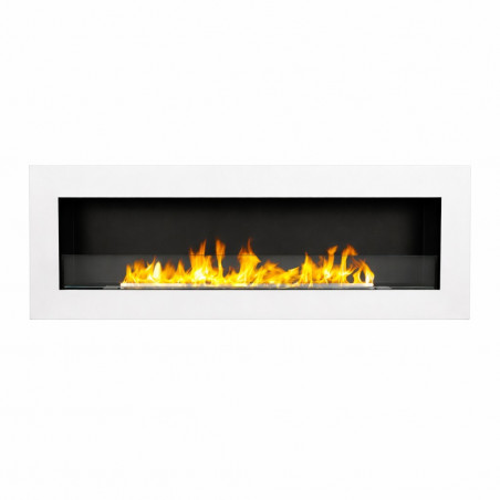 Camino a bioetanolo da incasso o parete 120x40 cm, biocamino con vetro temperato e bruciatore inox 3 kW - Divina Fire