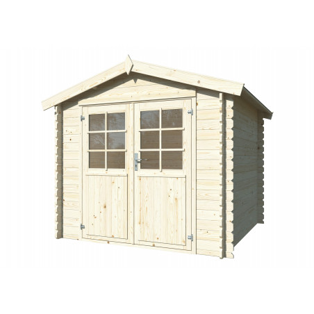 Casetta da giardino in legno 250x250 cm, pareti 28 mm con porta doppia e tetto impermeabilizzato, deposito attrezzi 5,1 m² - Esterni da Vivere