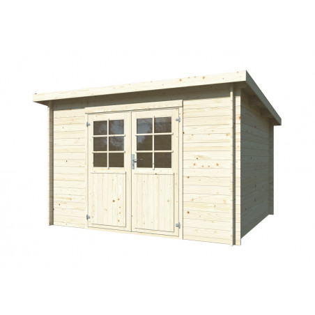 Casetta da giardino in legno 322x292 cm, pareti 28 mm con porta doppia e tetto impermeabilizzato, deposito attrezzi 8,1 m²