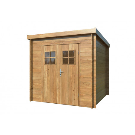Casetta in legno da giardino 216x216 cm impregnato autoclave 19 mm, porta doppia con plexiglass e serratura, ripostiglio esterno - Esterni da Vivere