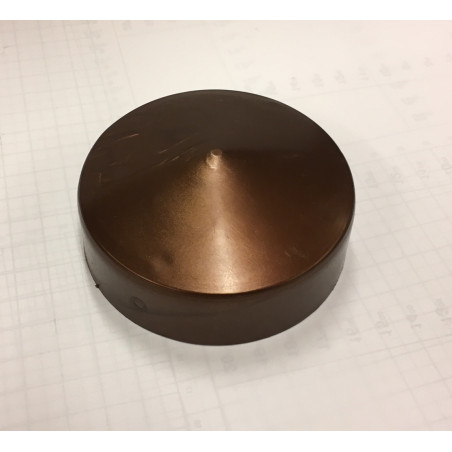 Tappo copripalo tondo diametro 10 cm in polipropilene color rame, protezione superiore per pali recinzione esterni