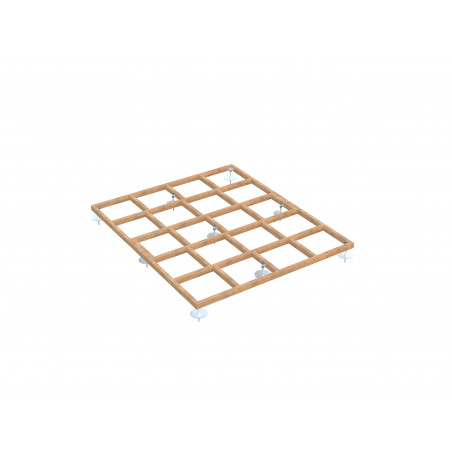 Telaio base in legno 270x230 cm per casetta da giardino, struttura supporto pavimento con staffe incluse - Esterni da Vivere