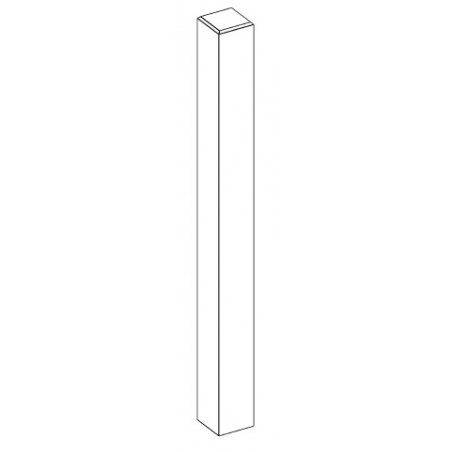Pilastri di fissaggio in legno bianco 2 pezzi sezione 9x9 cm altezza 100 cm per recinzioni giardino - Esterni da Vivere