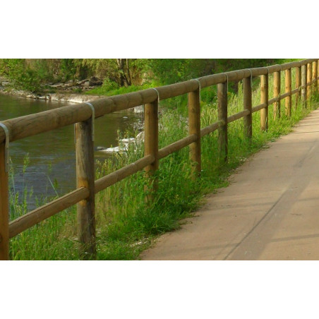 Recinzione in legno impregnato 20 pezzi con foro e incavo lunghezza 200 cm per giardino - Esterni da Vivere