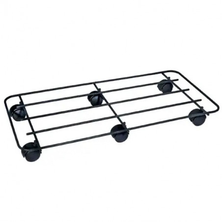 Portavaso Ruote Rettangolare Nero 94X37 Buzzi