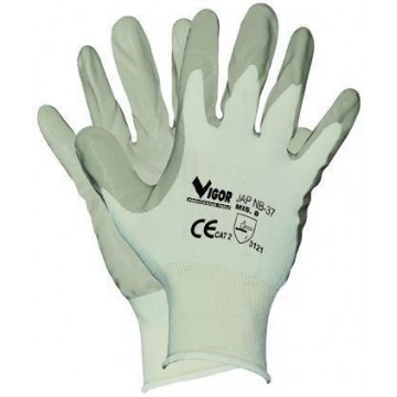 Gants Vigor Jap Nb-37 Gris Ventilé Ce2 Mis. 7m